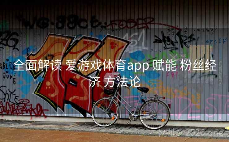 全面解读 爱游戏体育app 赋能 粉丝经济 方法论