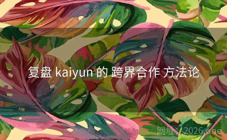 复盘 kaiyun 的 跨界合作 方法论