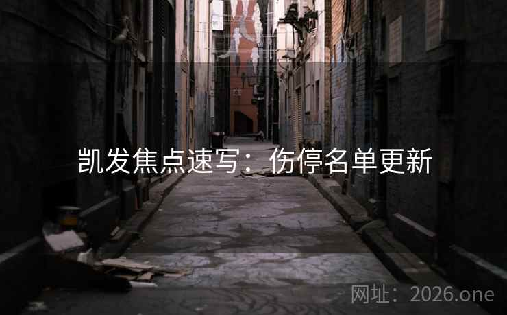 凯发焦点速写：伤停名单更新
